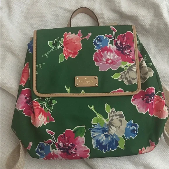 NWOT Kate Spade Multicolor Floral Backpack - Picture 1 of 2